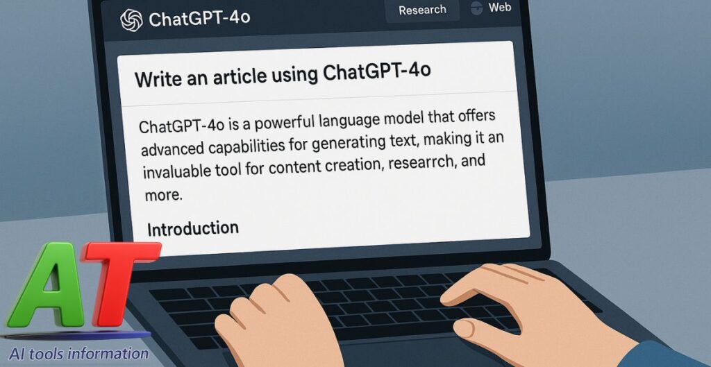 User using ChatGPT 4o for article writing and online research.