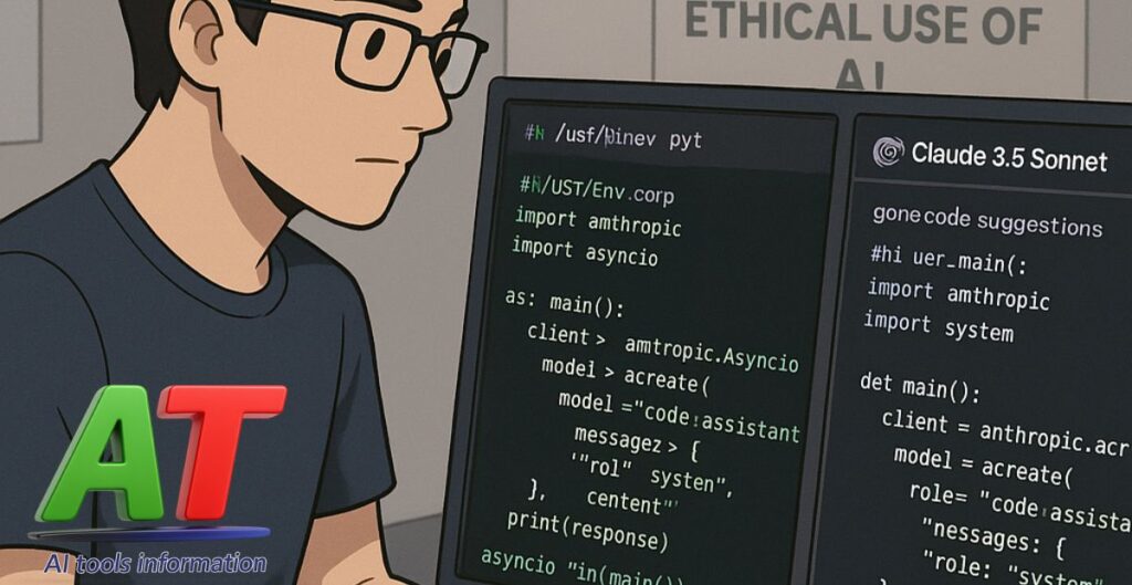 Claude 3.5 Sonnet AI chatbot used for coding and private conversations.