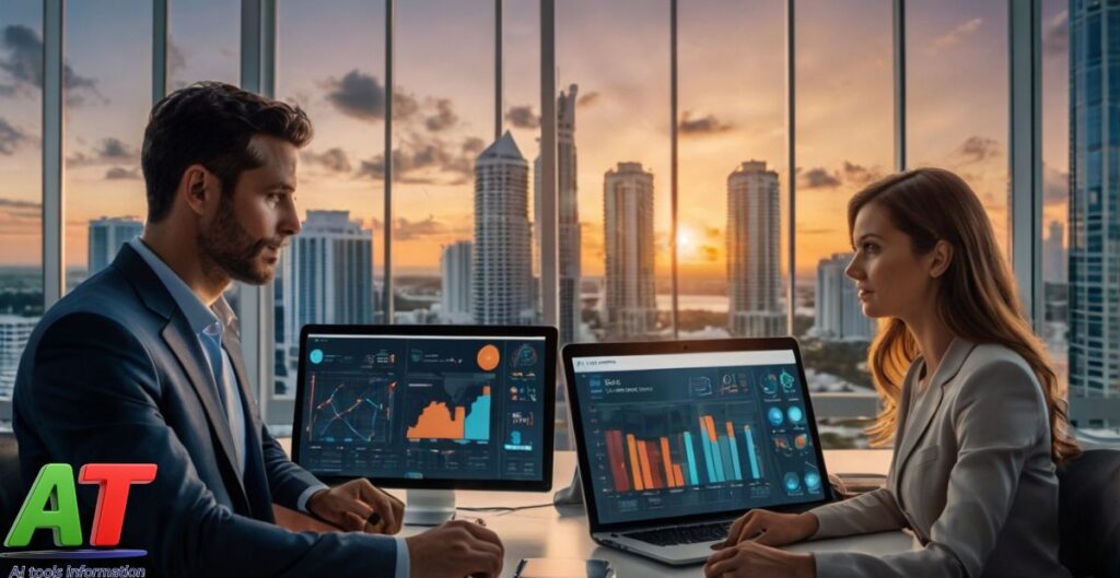 "Miami business team using AI marketing tools to boost growth and automate campaign