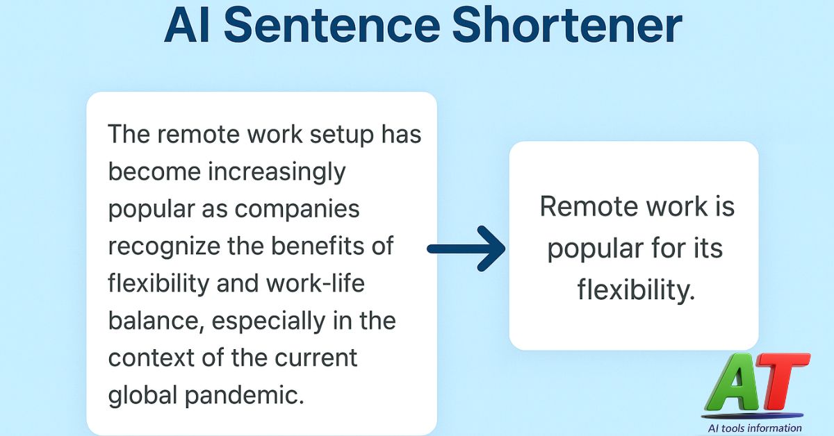 AI Sentence Shortener tool for simplifying and shortening long sentences online"